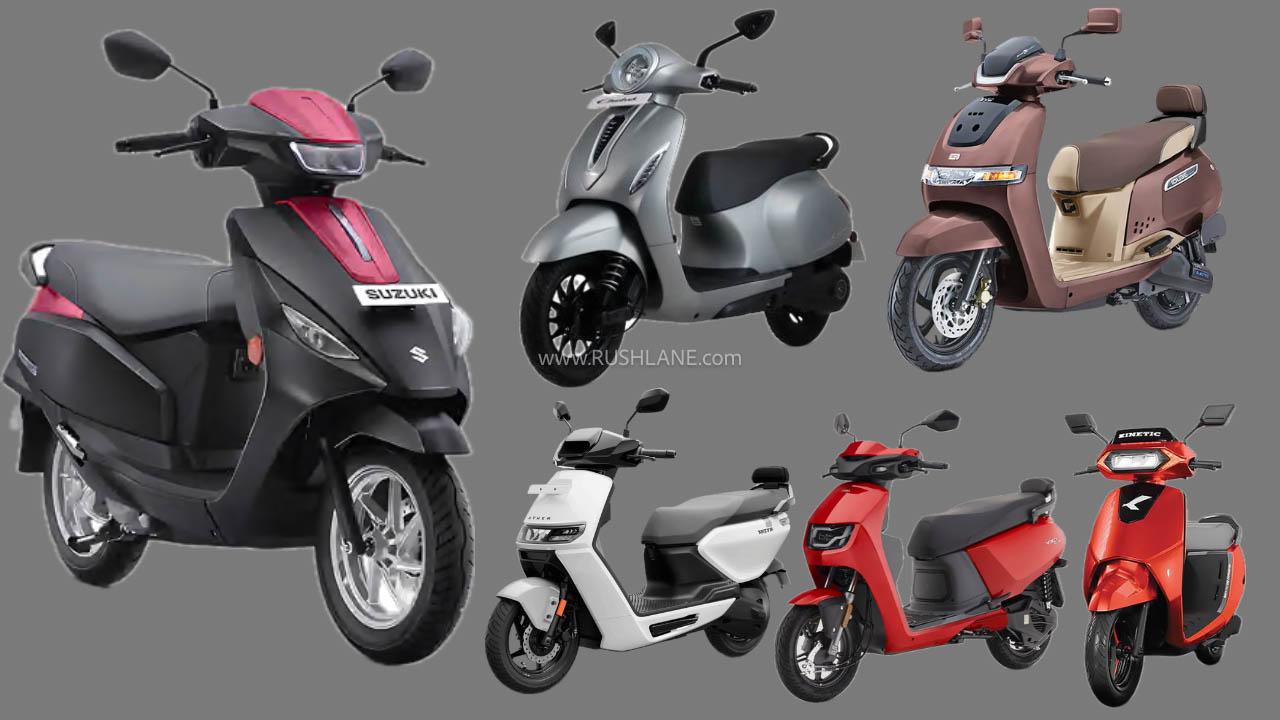 Suzuki e-Access vs Rivals – Chetak, iQube, Rizta, Vida VX2 Comparison | High Quality Images Suzuki e-Access vs Rivals – Chetak, iQube, Rizta, Vida VX2 Comparison - Complete Specifications, Price & Review 2026